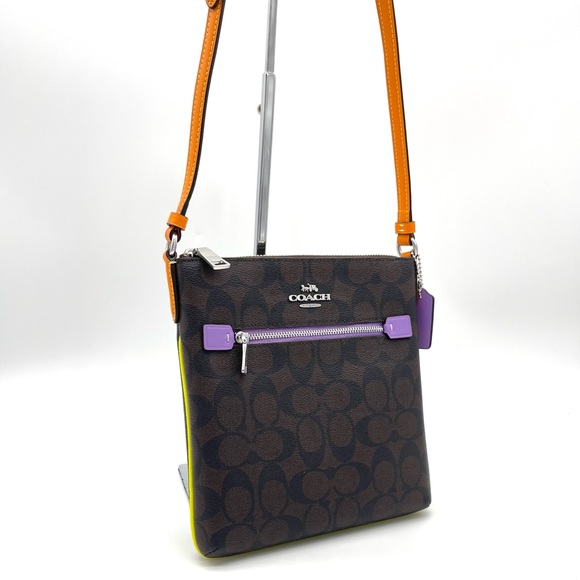 Coach Mini Rowan File Crossbody Bag in Signature Canvas - Picture 2 of 9